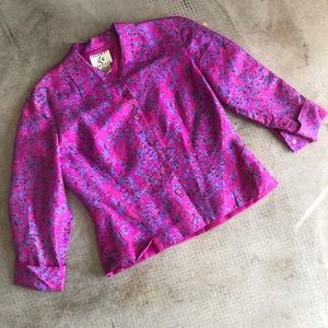 Authentic Vintage 90s Y2K Marbled Silk Top